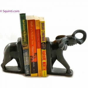 Stone Elephant Bookends