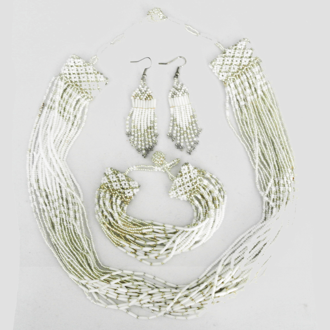 Beautiful Pearl Earrings Necklace Bracelet Bridesmaids & Bridal Jewelry Set|  Adorn A Bride - Wholesale